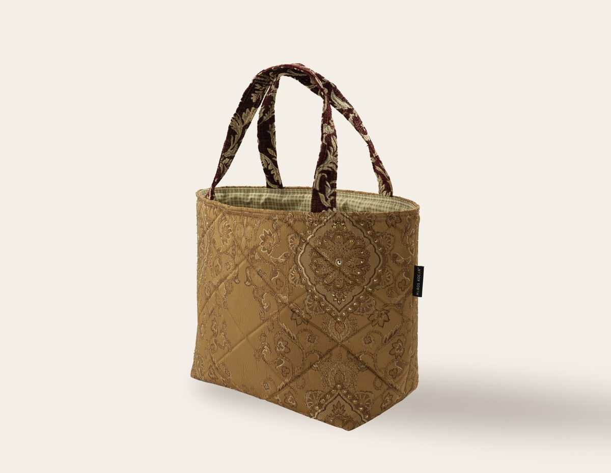 Maros Kocan — gold damask tote